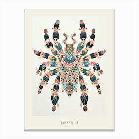 Colourful Insect Illustration Tarantula 8 Poster Canvas Print