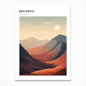 Ben Nevis Scotland 2 Hiking Trail Landscape Poster Canvas Print