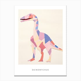 Nursery Dinosaur Art Deinonychus 1 Poster Canvas Print
