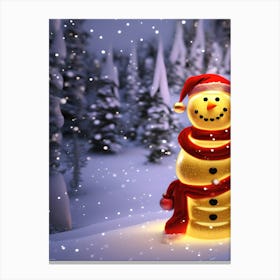 Christmas Snowman 1 Canvas Print