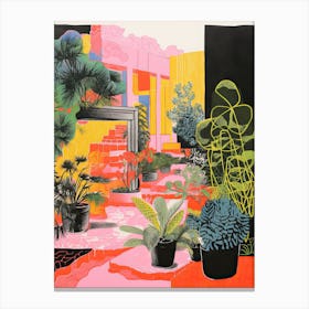 Villa Taranto Gardens Abstract Riso Style 1 Canvas Print