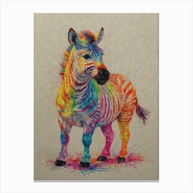 Rainbow Zebra 4 Canvas Print