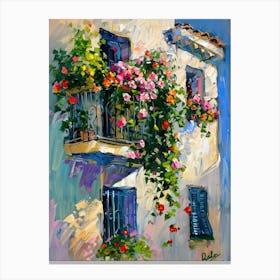 Balcony Painting In Cadiz 2 Canvas Print