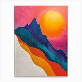 Sunset Over The Mountains 4 Canvas Print