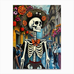 Day Of The Dead Skeleton 1 Canvas Print