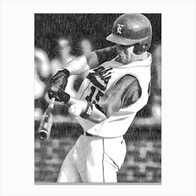 Baseball Player Swinging A Bat 1 Canvas Print