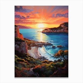 A Painting Of Cala Goloritz Sardinia Italy 1 Canvas Print