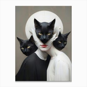 'Black Cats' Canvas Print