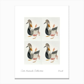 Cute Animals Collection Duck 1 Canvas Print