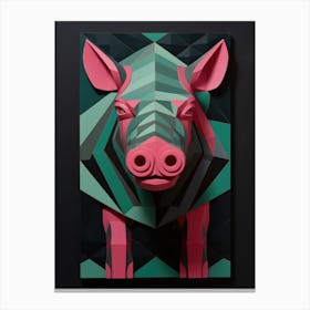 3d Pig Canvas Print