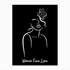 Women Face Line 4 Canvas Print