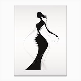 Silhouette Of A Woman 1 Canvas Print