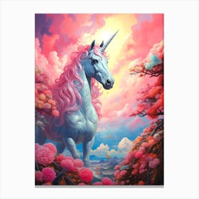 Unicorn In The Sky Canvas Print