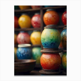 Colorful Jars 1 Canvas Print