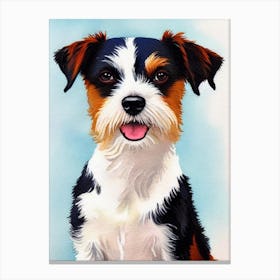 Parson Russell Terrier 2 Watercolour dog Canvas Print