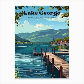 Lake George Queen Of American Lakes Travel Art Canvas Print