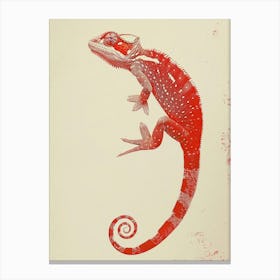 Red Senegal Chameleon 3 Canvas Print
