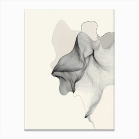 Abstract Drawing Of A Woman'S Face Canvas Print