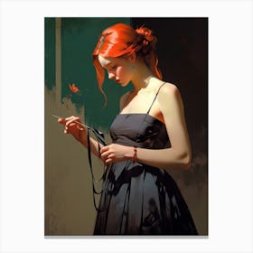 Girl With Red Hair 1 Canvas Print