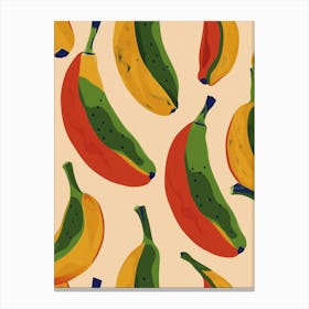 Banana Pattern Illustration 1 Canvas Print