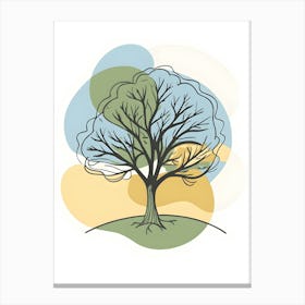 Tree On A Hill 3 Canvas Print