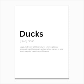 Ducks Definition Meaning Canvas Print