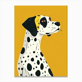 Yellow Dalmatian 2 Canvas Print