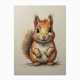 Red Squirrel 3 Canvas Print