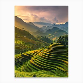Rice Terraces In Vietnam 6 Canvas Print