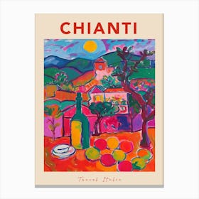 Chianti Italia Travel Poster Canvas Print