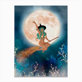 Fullmoon Witch Canvas Print