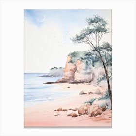 Watercolour Of Praia Do Camilo   Algarve Portugal 1 Canvas Print