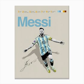 Lionel Messi Argentina 7 Canvas Print