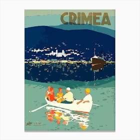 Crimea, Tourists On The Boat Canvas Print