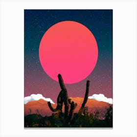 Cactus In The Desert Canvas Print