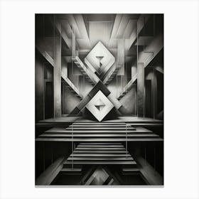 Dynamic Geometric Abstract Illustration 18 Canvas Print