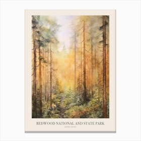 Autumn Forest Landscape Redwood National And State Park Poster Canvas Print