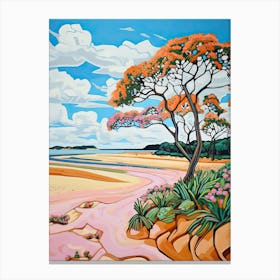 Holkham Bay Beach, Norfolk, Matisse And Rousseau Style 3 Canvas Print