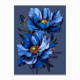 Blue Poppy 1 Canvas Print