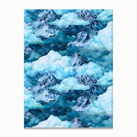 Clouds And Mountains Canvas Print