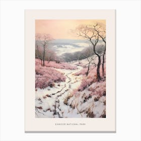 Dreamy Winter National Park Poster  Exmoor National Park England 4 Canvas Print