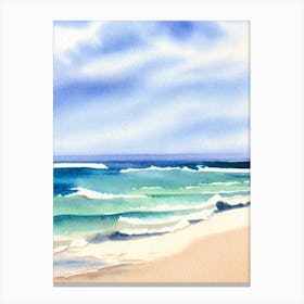 Collaroy Beach 2, Australia Watercolour Canvas Print