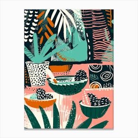 Tropical Kitchen Canvas Print