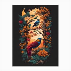 Birds In The Forest Canvas Print