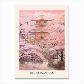The Silver Pavilion Kyoto Japan Travel Poster Canvas Print