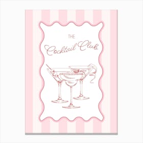 The Cocktail Club - Pink And Red Canvas Print