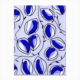 Seed Pods Deep Blue Canvas Print