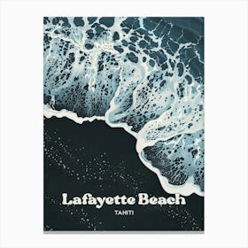 Lafayette Beach Tahiti Beautiful Digital Travel Art Canvas Print