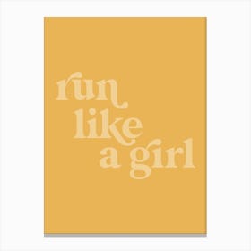 Run Like A Girl Canvas Print