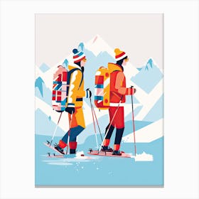 Cortina D Ampezzo   Italy, Ski Resort Illustration 3 Canvas Print